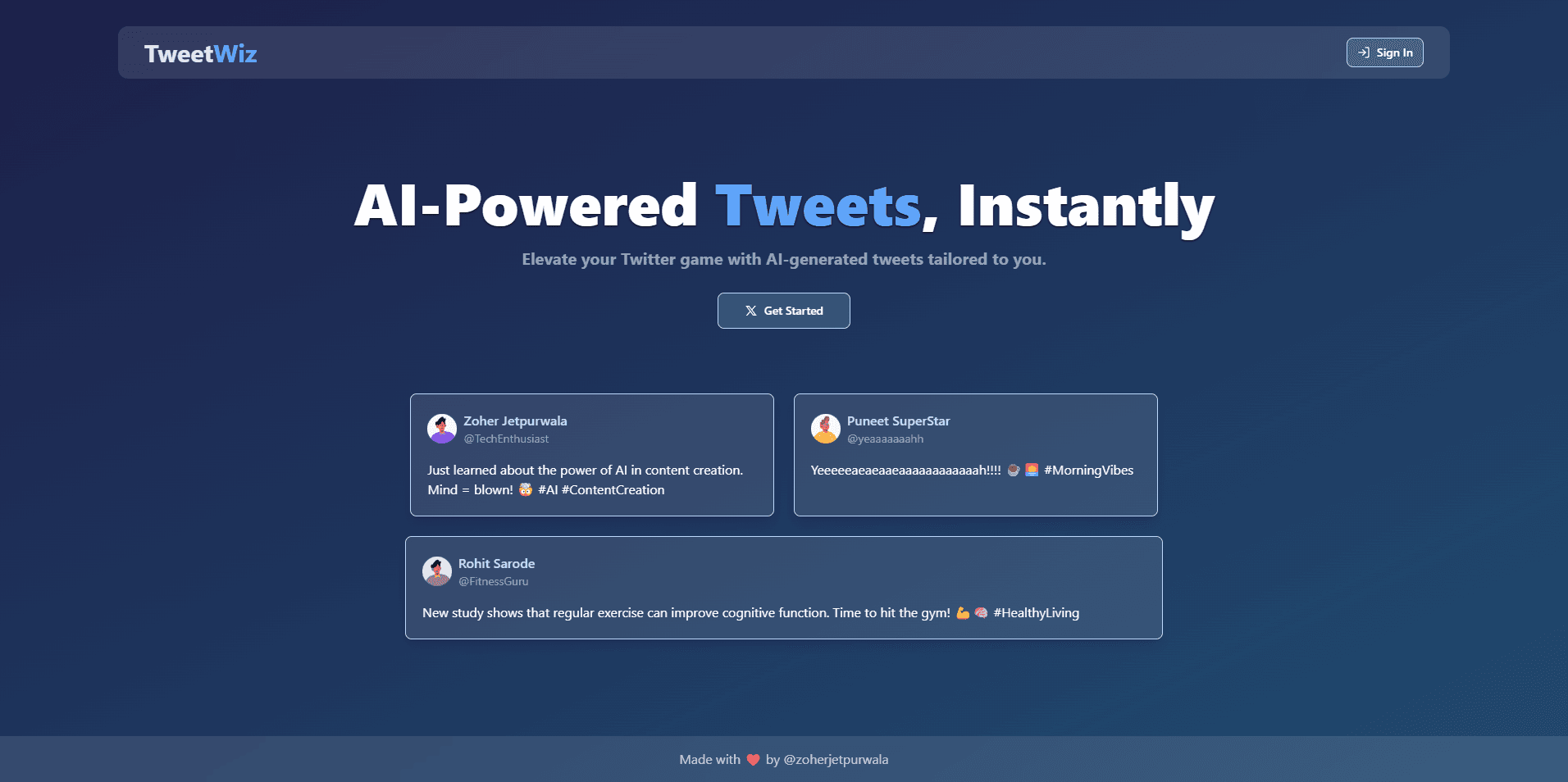 TweetWiz preview